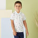 Juniors Dino Print Polo T-shirt with Short Sleeves-T Shirts-thumbnail-0