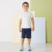 Juniors Dino Print Polo T-shirt with Short Sleeves-T Shirts-thumbnail-1