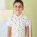 Juniors Dino Print Polo T-shirt with Short Sleeves-T Shirts-thumbnail-2