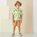 Juniors All-Over Tropical Print Shirt with Short Sleeves-Shirts-thumbnail-1