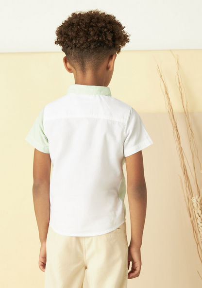 Juniors Colorblock Shirt with Short Sleeves-Shirts-image-3