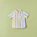 Juniors Striped Shirt with Short Sleeves and Chest Pocket-Shirts-thumbnail-0