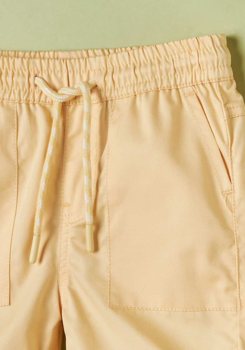 Juniors Solid Shorts with Pockets and Drawstring Closure-Shorts-image-1