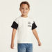 XYZ Colourblock T-shirt with Crew Neck and Short Sleeves-Tops-thumbnail-2