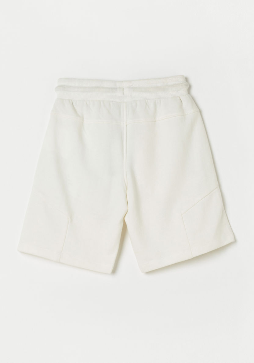 XYZ Printed Shorts with Drawstring Closure and Pockets-Bottoms-image-3