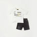 XYZ Printed Crew Neck T-shirt and Shorts Set-Sets-thumbnailMobile-0