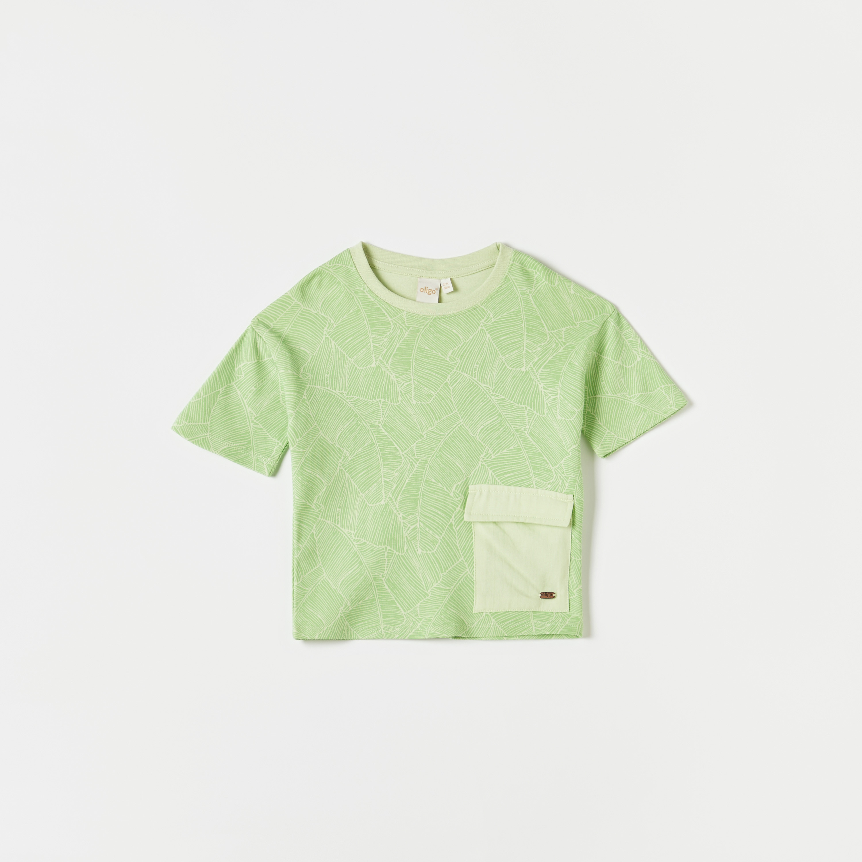 Eligo Printed Crew Neck T-shirt with Flap Pocket-boys-clothing-tshirtsandpolos-image-1