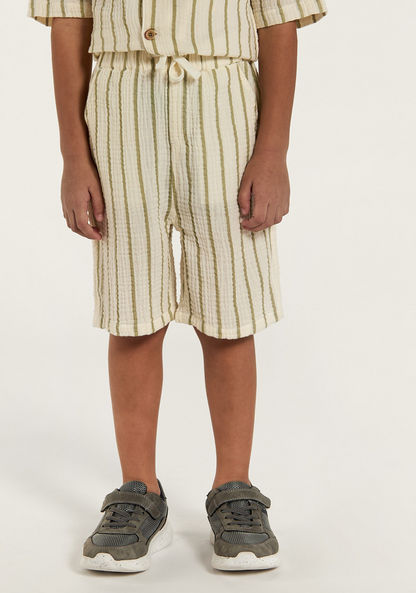 Eligo Striped Shirt and Shorts Set-Clothes Sets-image-2