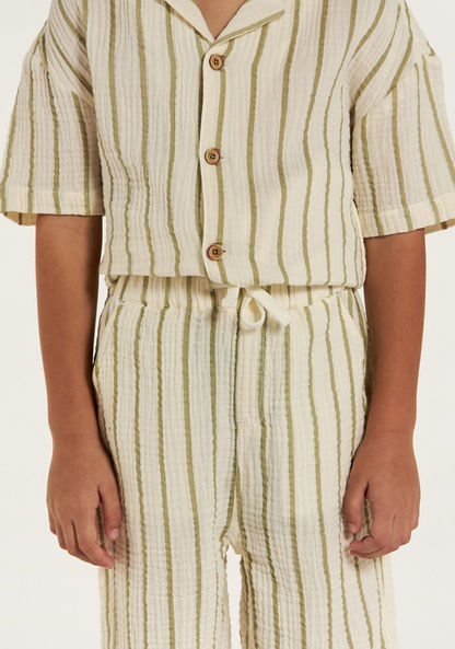 Eligo Striped Shirt and Shorts Set-Clothes Sets-image-3