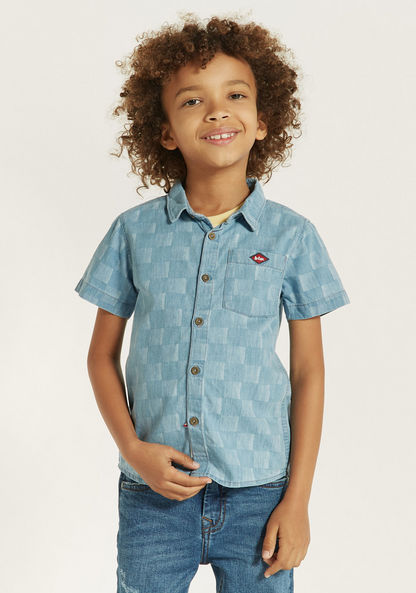Lee Cooper Checked Shirt with Short Sleeves-Shirts-image-0