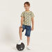 Lee Cooper All-Over Graphic Print T-shirt and Denim Shorts Set-Clothes Sets-thumbnailMobile-0