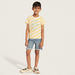 Lee Cooper Printed Short Sleeves T-shirt and Denim Shorts Set-Clothes Sets-thumbnailMobile-0