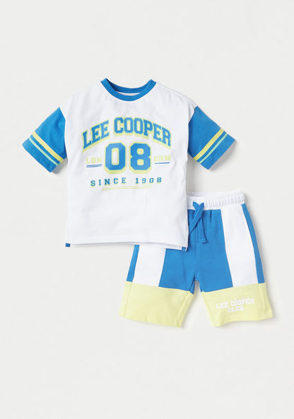 Lee Cooper Printed T-shirt and Shorts Set-Clothes Sets-image-0