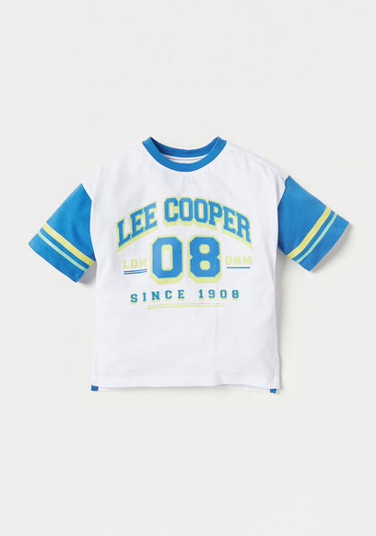 Lee Cooper Printed T-shirt and Shorts Set-Clothes Sets-image-3