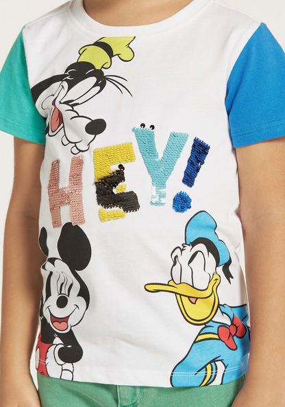 Disney Mickey and Friends Sequin Embellished T-shirt-T Shirts-image-2