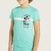 Disney Mickey Mouse Print T-shirt with Crew Neck and Short Sleeves-T Shirts-thumbnailMobile-2