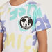 Disney All-Over Typographic Print T-shirt with Crew Neck and Short Sleeves-T Shirts-thumbnail-1