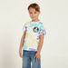 Disney All-Over Typographic Print T-shirt with Crew Neck and Short Sleeves-T Shirts-thumbnail-2
