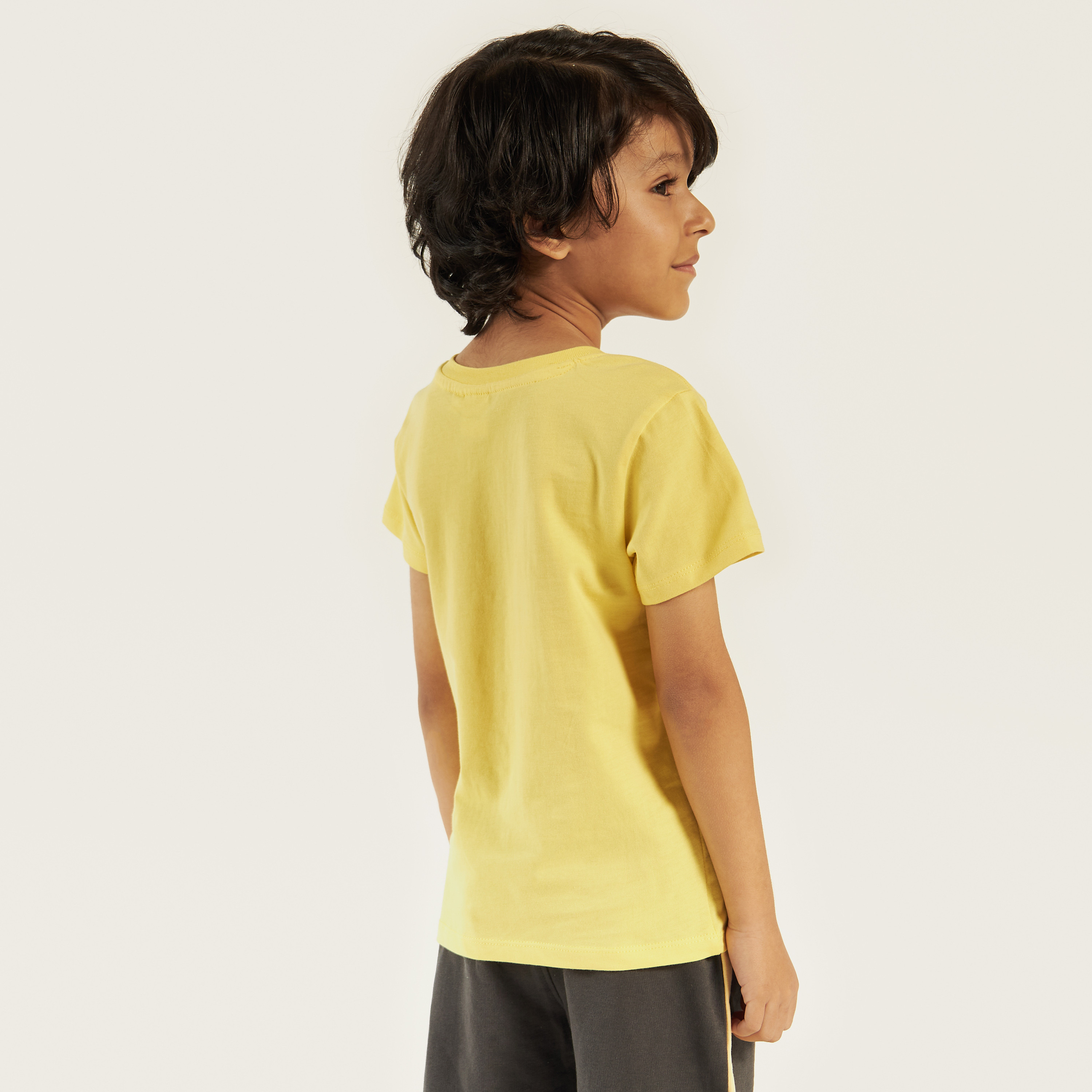 Disney Mickey Mouse and Friends Print Crew Neck T-shirt-boys-clothing-tshirtsandpolos-image-4
