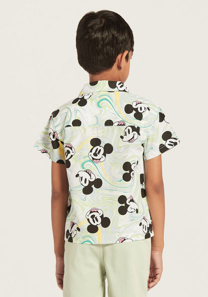 Disney All-Over Mickey Mouse Print Shirt with Short Sleeves-Shirts-image-3