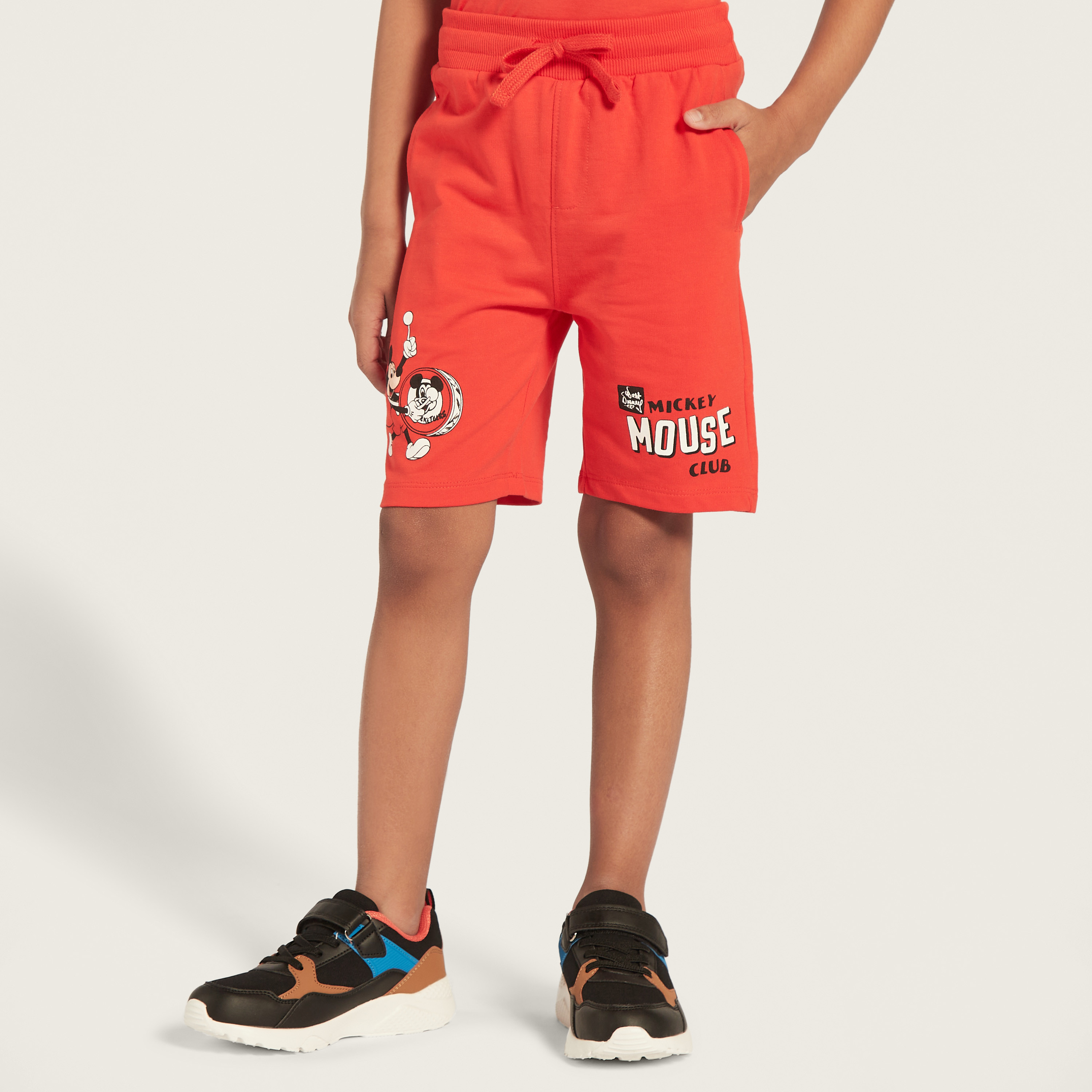 Disney Mickey Mouse Print T-shirt and Shorts Set-boys-clothing-setsandcoords-image-3