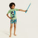 Disney Mickey Mouse Print T-shirt and Swim Shorts Set-Swimwear-thumbnailMobile-0