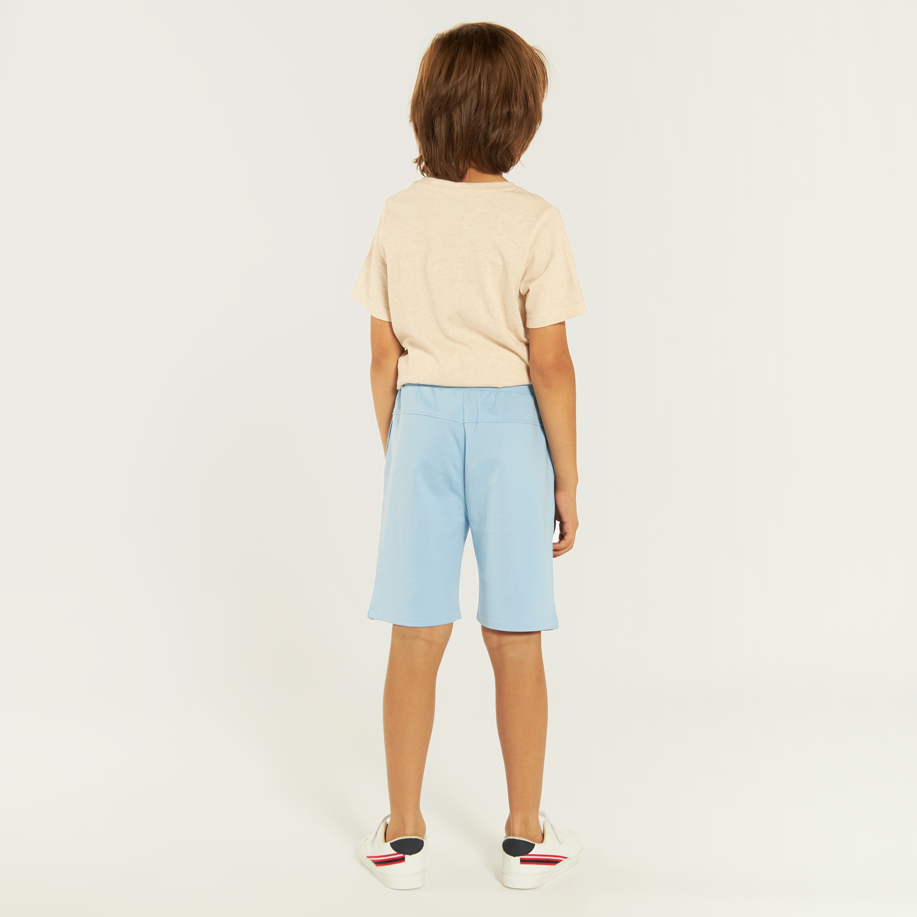 Snoopy Dog Print Shorts with Drawstring Closure-baby-boys-clothing-bottoms-shorts-image-4