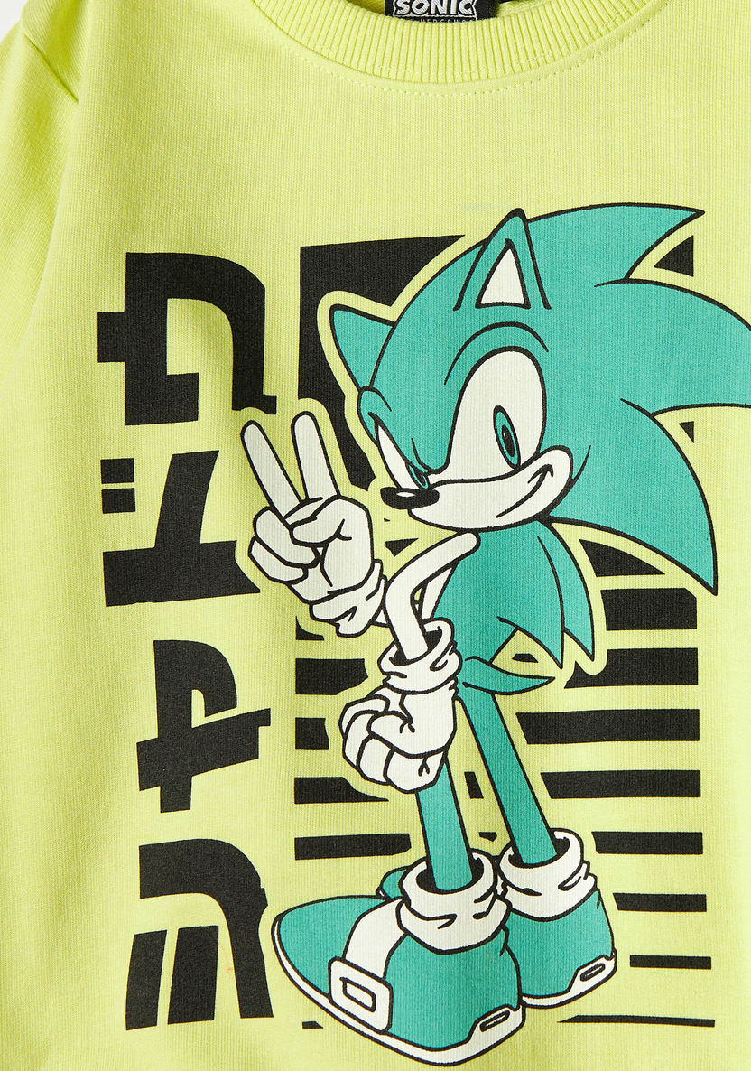 SEGA Sonic The Hedgehog Print Sweatshirt with Long Sleeves-Sweatshirts-image-1