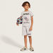 NASA Printed Crew Neck T-shirt and Shorts Set-Clothes Sets-thumbnail-0
