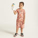 All-Over Snoopy Print T-shirt and Shorts Set-Clothes Sets-thumbnailMobile-0