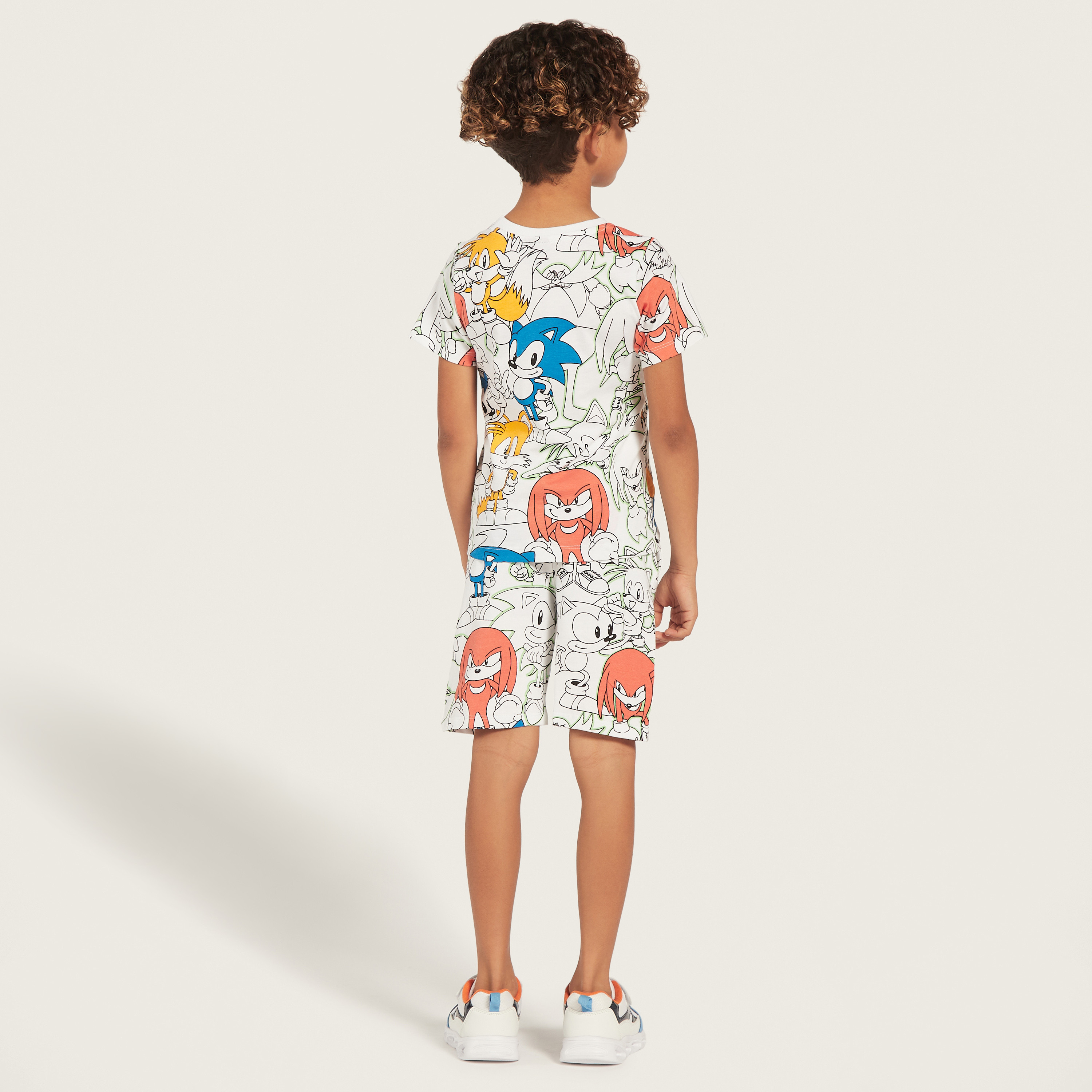 SEGA Sonic the Hedgehog Print T-shirt and Shorts Set-boys-clothing-setsandcoords-image-5