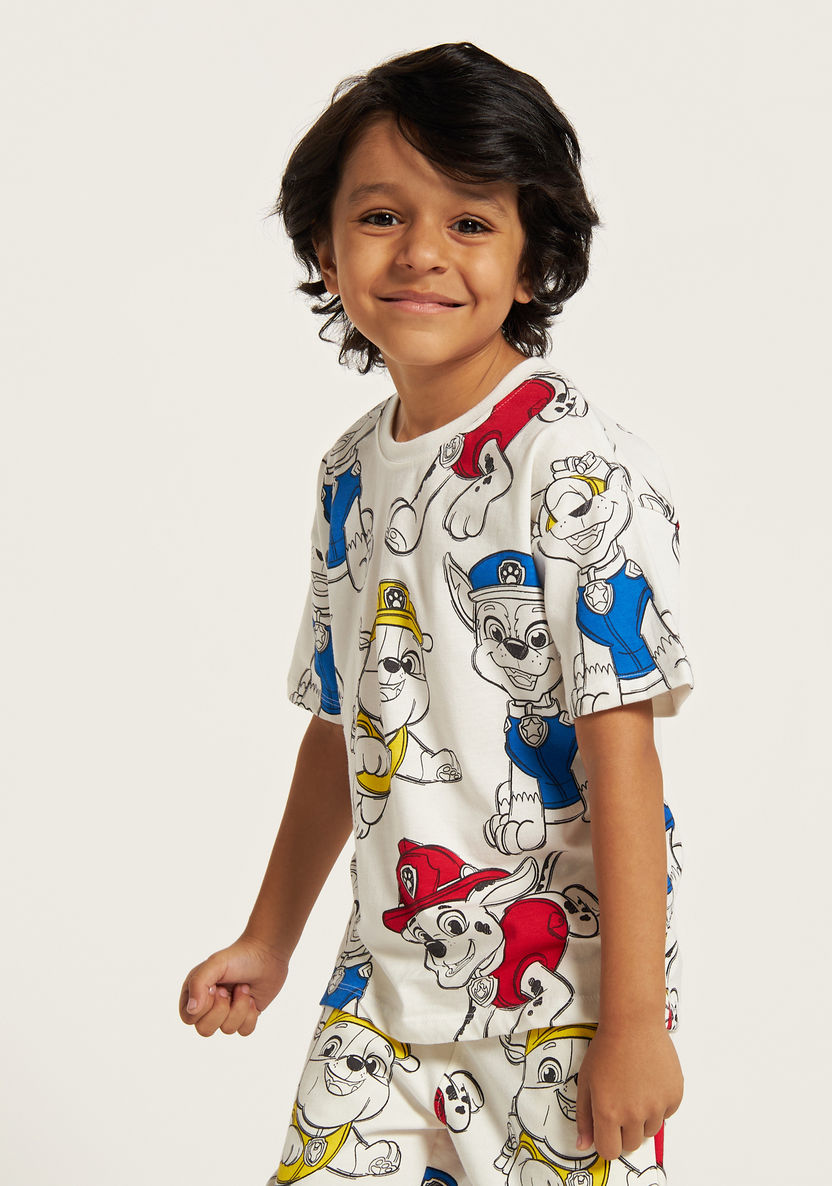 All-Over Paw Patrol Print T-shirt and Shorts Set-Clothes Sets-image-1