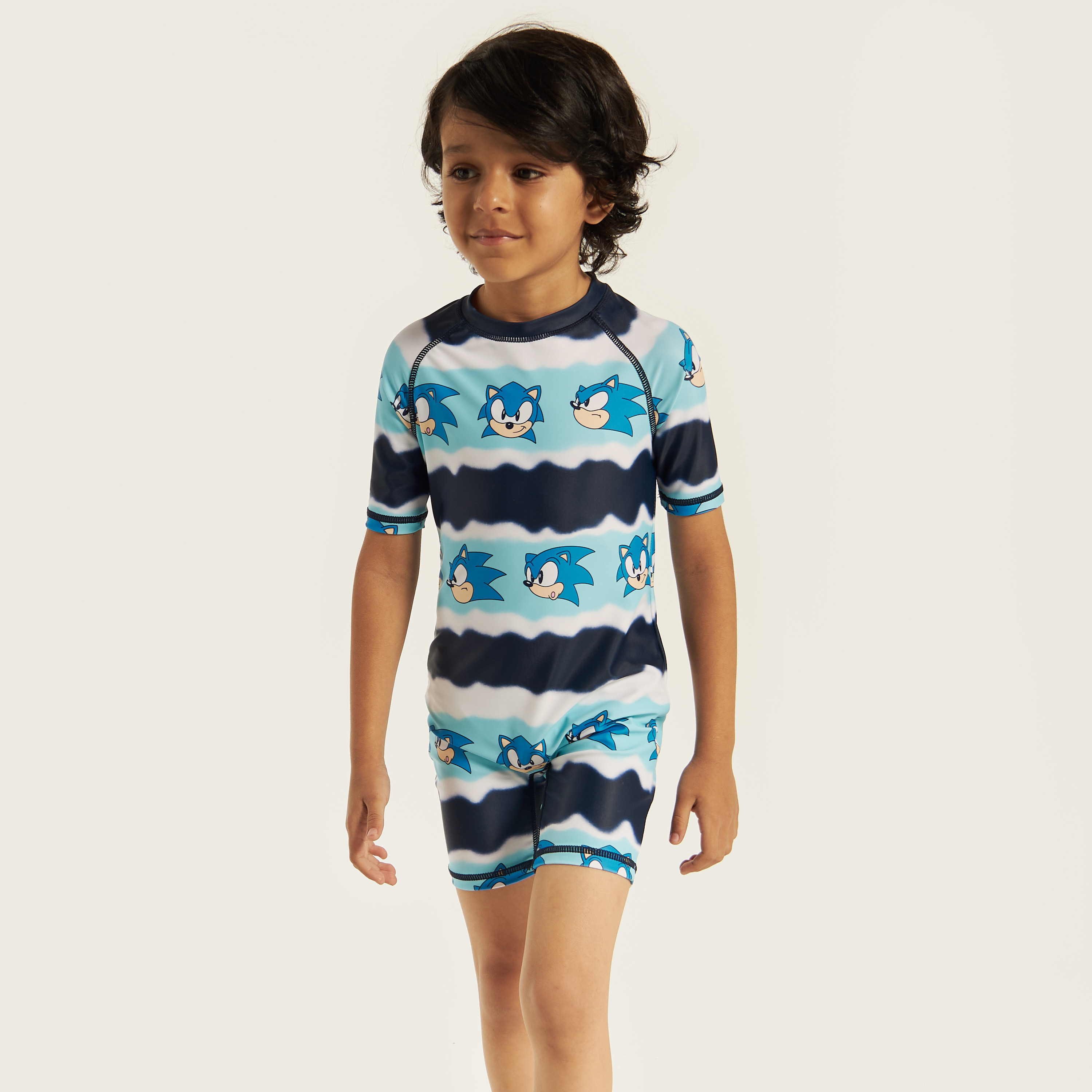 SEGA Sonic The Hedgehog Print Swimsuit-baby-boys-clothing-swimwear-image-2