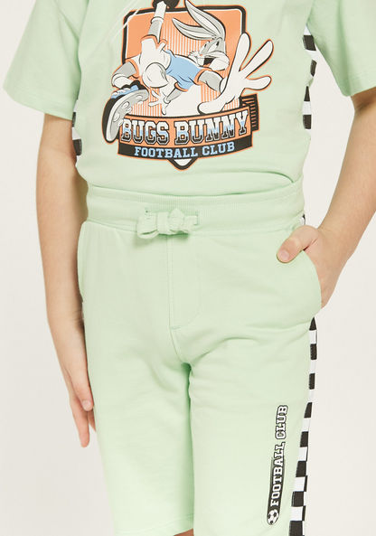 Bugs Bunny Print T-shirt and Shorts Set-Clothes Sets-image-3