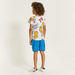 Garfield Print T-shirt and Shorts Set-Clothes Sets-thumbnailMobile-4