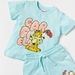 Garfield Print Round Neck Sleeves T-shirt and Elasticated Shorts Set-Clothes Sets-thumbnail-3