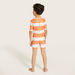 Garfield Print Swimsuit with Short Sleeves-Swimwear-thumbnailMobile-3