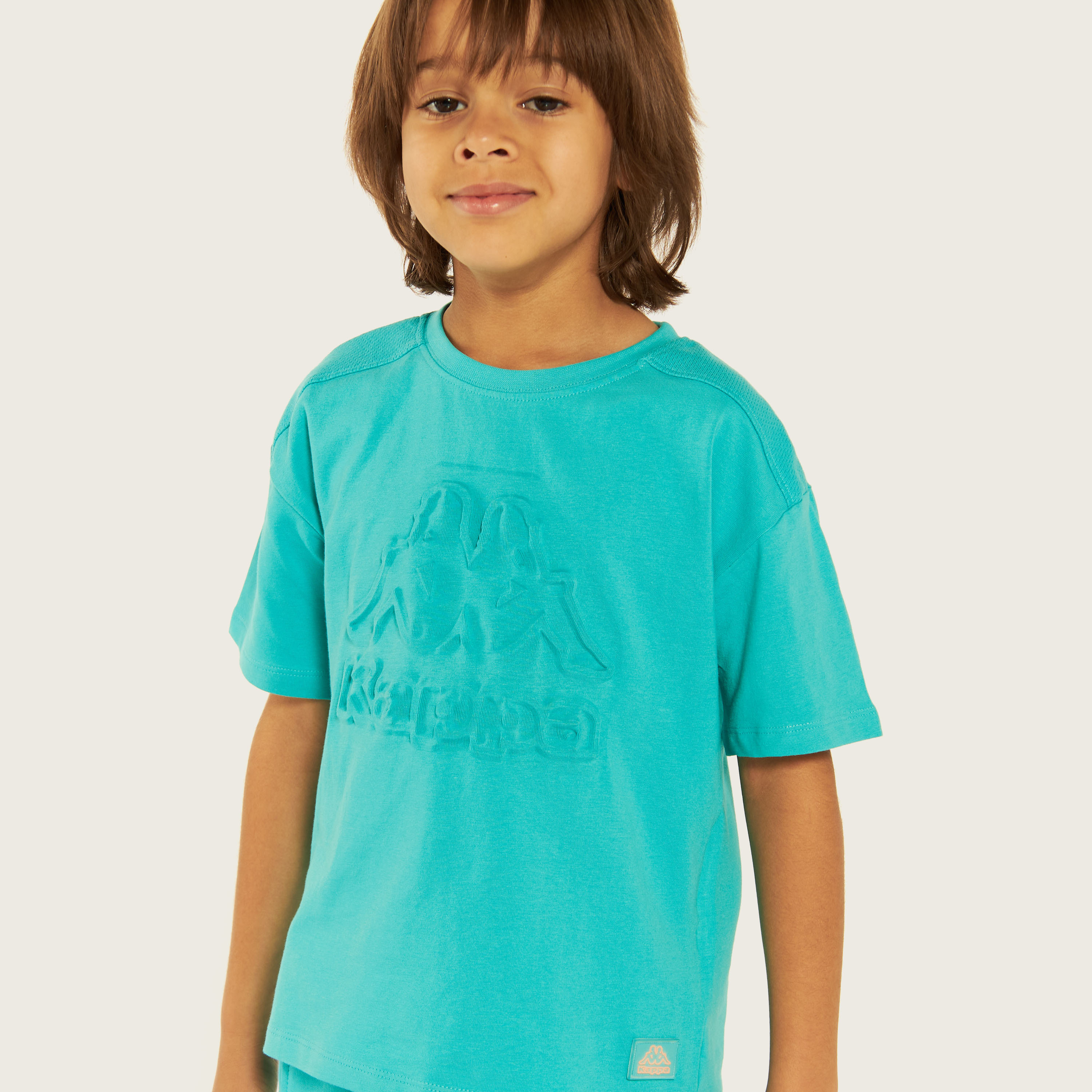 Kappa Logo Detail T-shirt with Crew Neck and Short Sleeves-sports-boys-clothing-tops-image-2