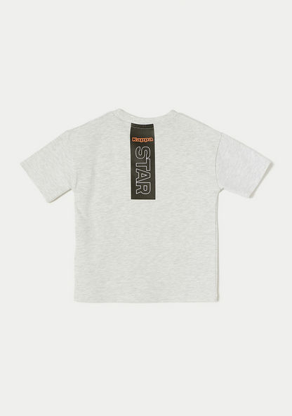 Kappa Logo Print T-shirt with Crew Neck and Short Sleeves-T Shirts-image-3
