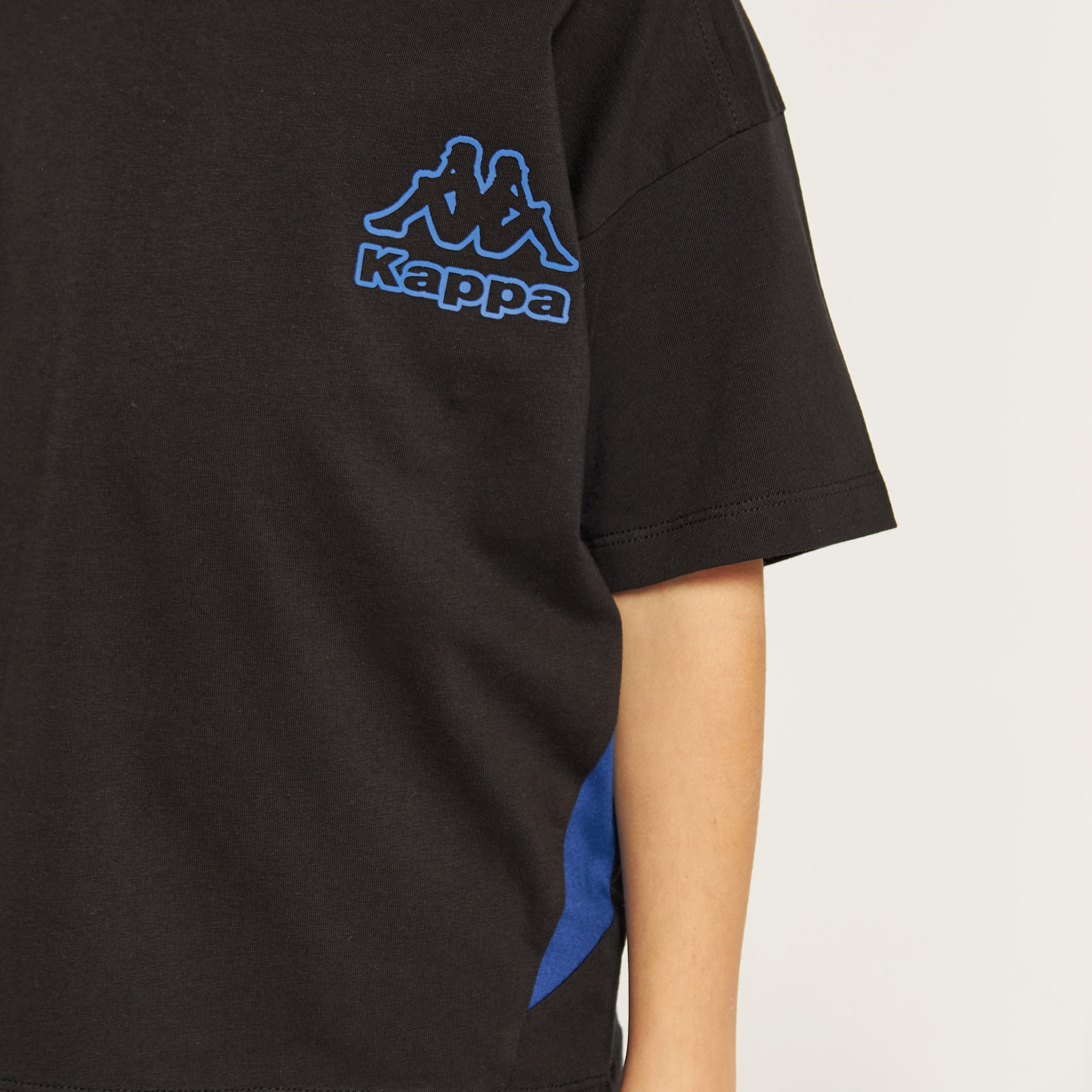Kappa Graphic Print T-shirt with Short Sleeves and Round Neck-sports-boys-clothing-tops-image-3