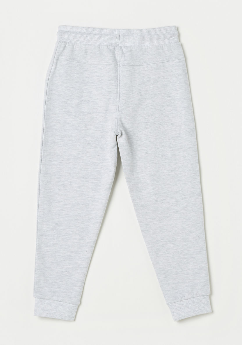 Kappa Typographic Print Joggers with Drawstring Closure and Pockets-Bottoms-image-3