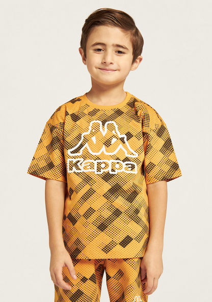 Kappa All-Over Print T-shirt and Shorts Set-Clothes Sets-image-2