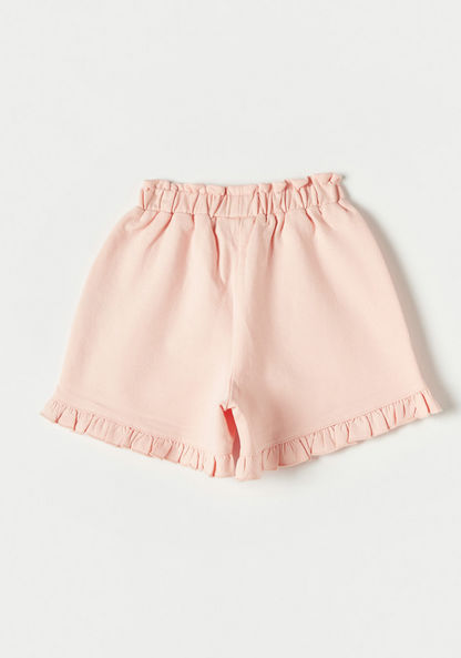 Juniors Solid Shoes with Frill Detail-Shorts-image-3