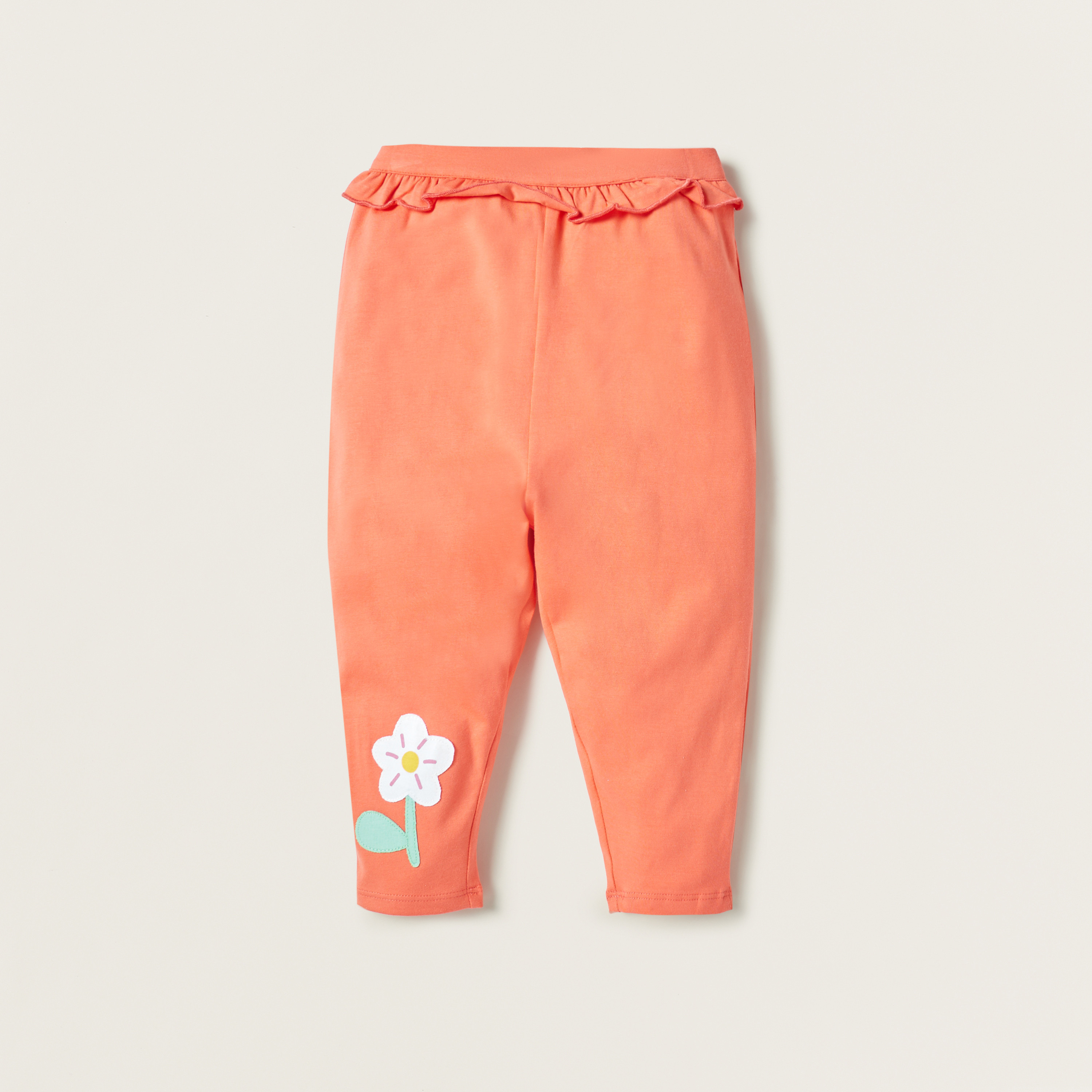 Juniors Printed Leggings with Frill Detail - Set of 2-baby-girls-clothing-bottoms-leggings-image-2