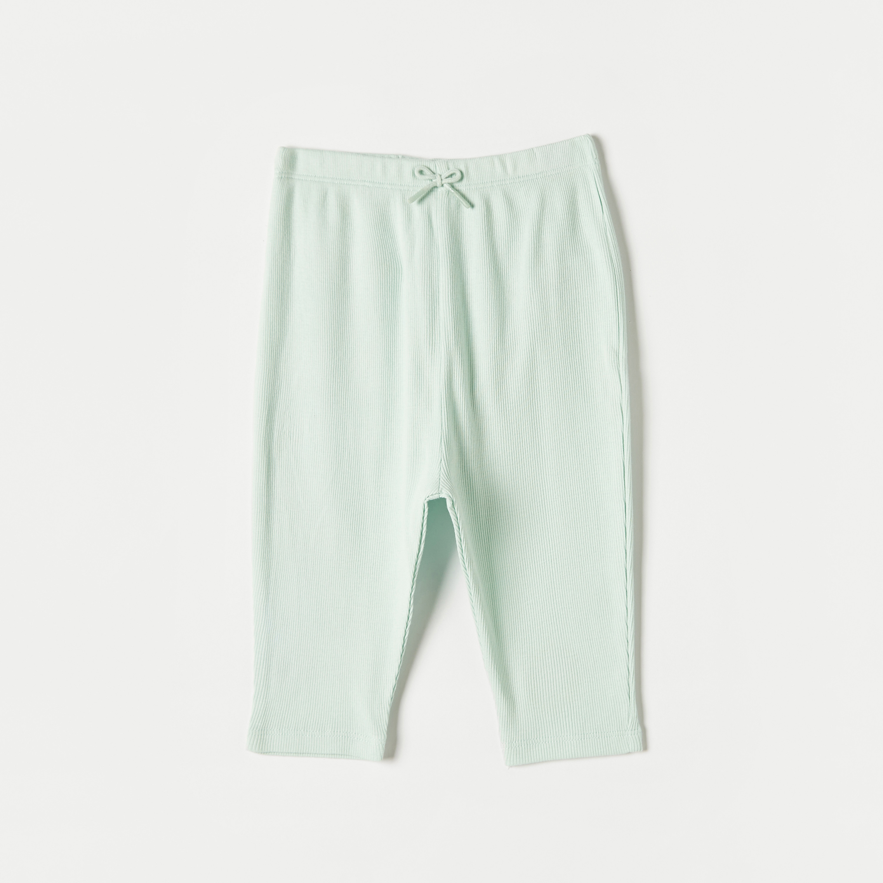 Juniors Ribbed Leggings with Elasticated Waistband-baby-girls-clothing-bottoms-leggings-image-1