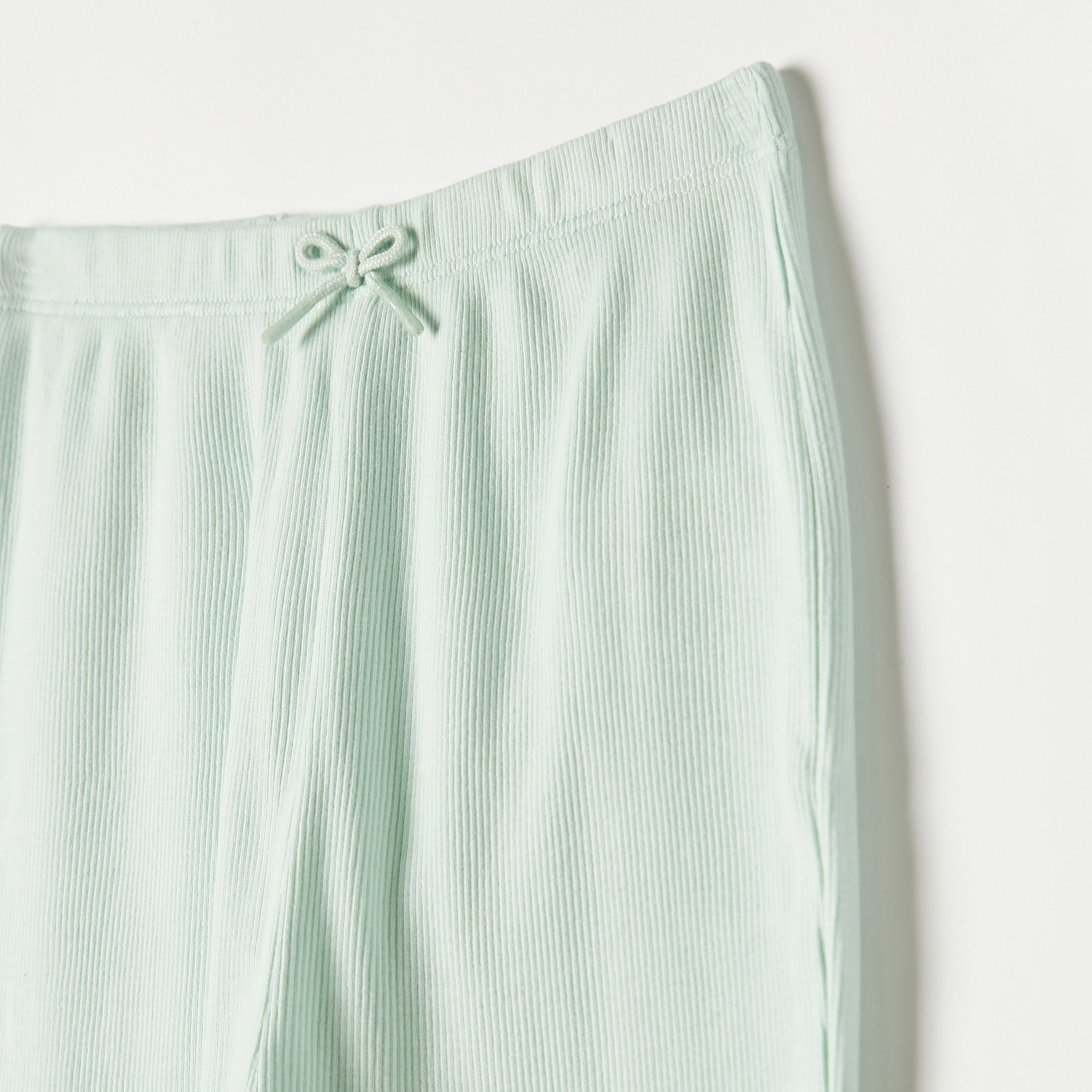 Juniors Ribbed Leggings with Elasticated Waistband-baby-girls-clothing-bottoms-leggings-image-2
