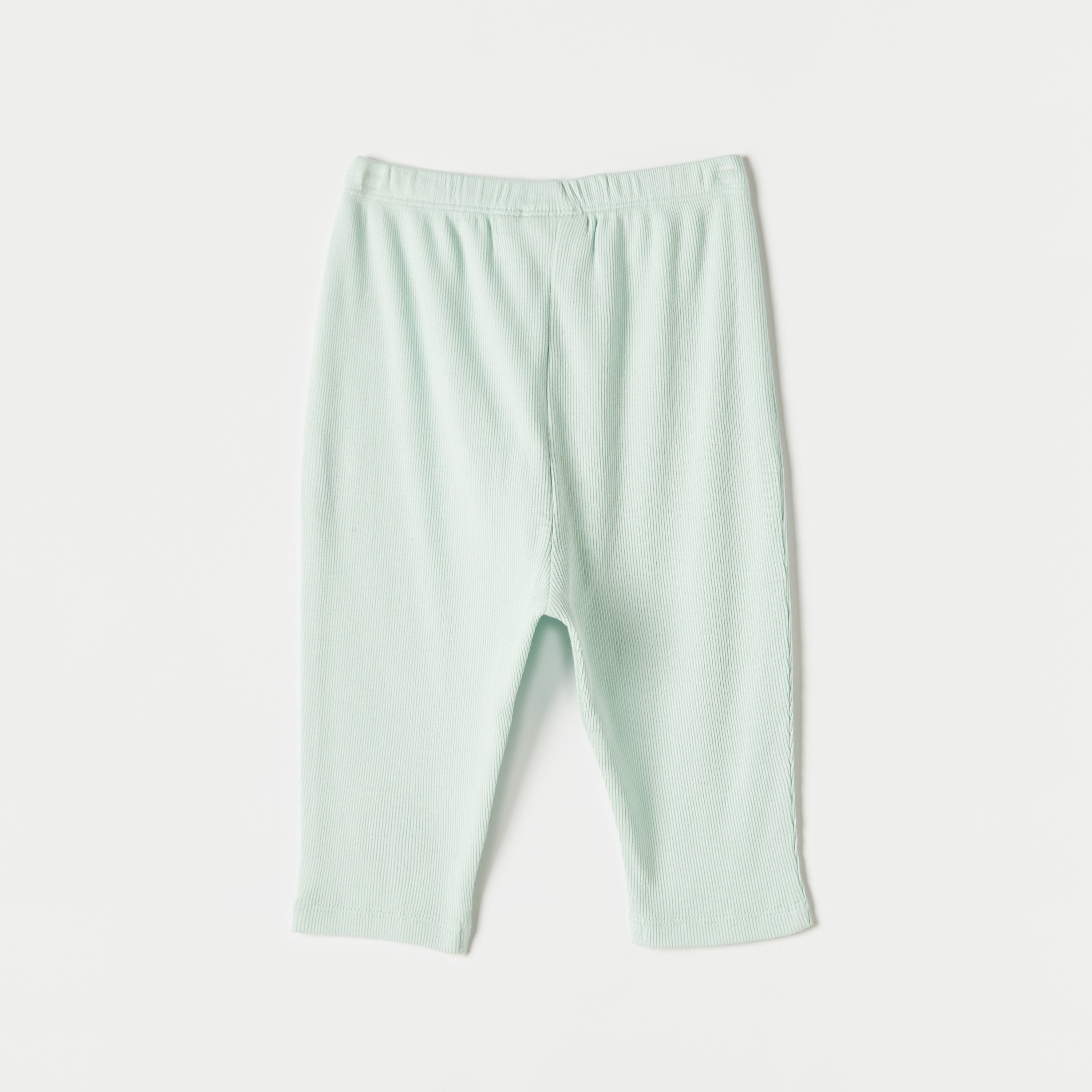 Juniors Ribbed Leggings with Elasticated Waistband-baby-girls-clothing-bottoms-leggings-image-4