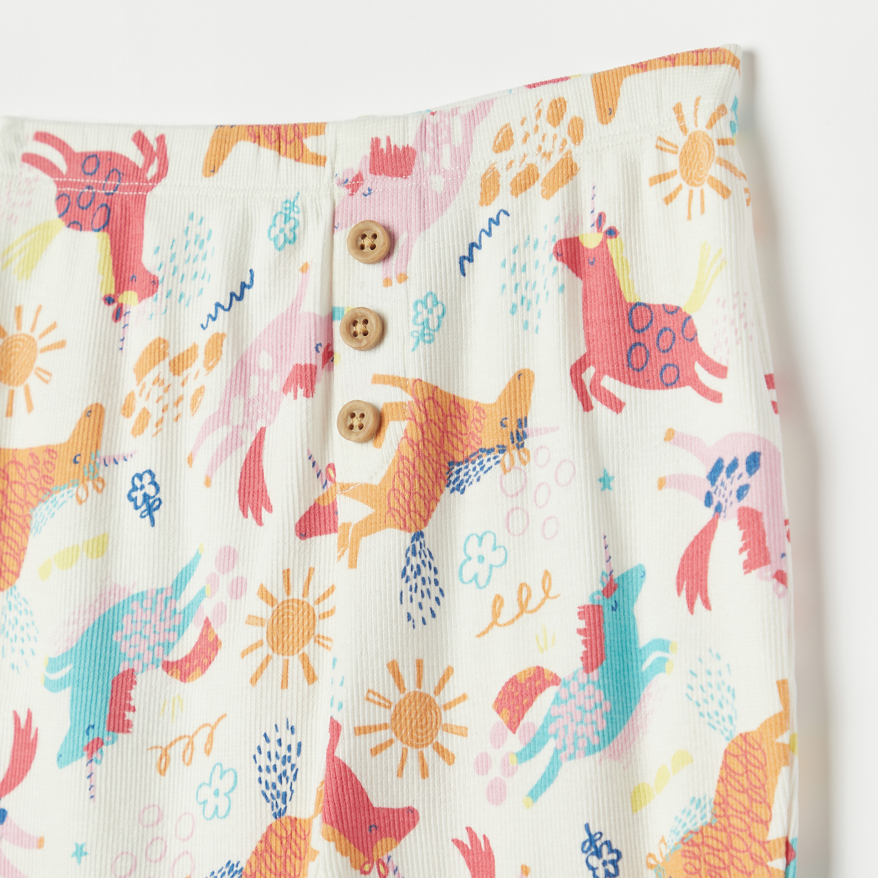 Juniors All-Over Unicorn Print Leggings with Button Detail-baby-girls-clothing-bottoms-leggings-image-2