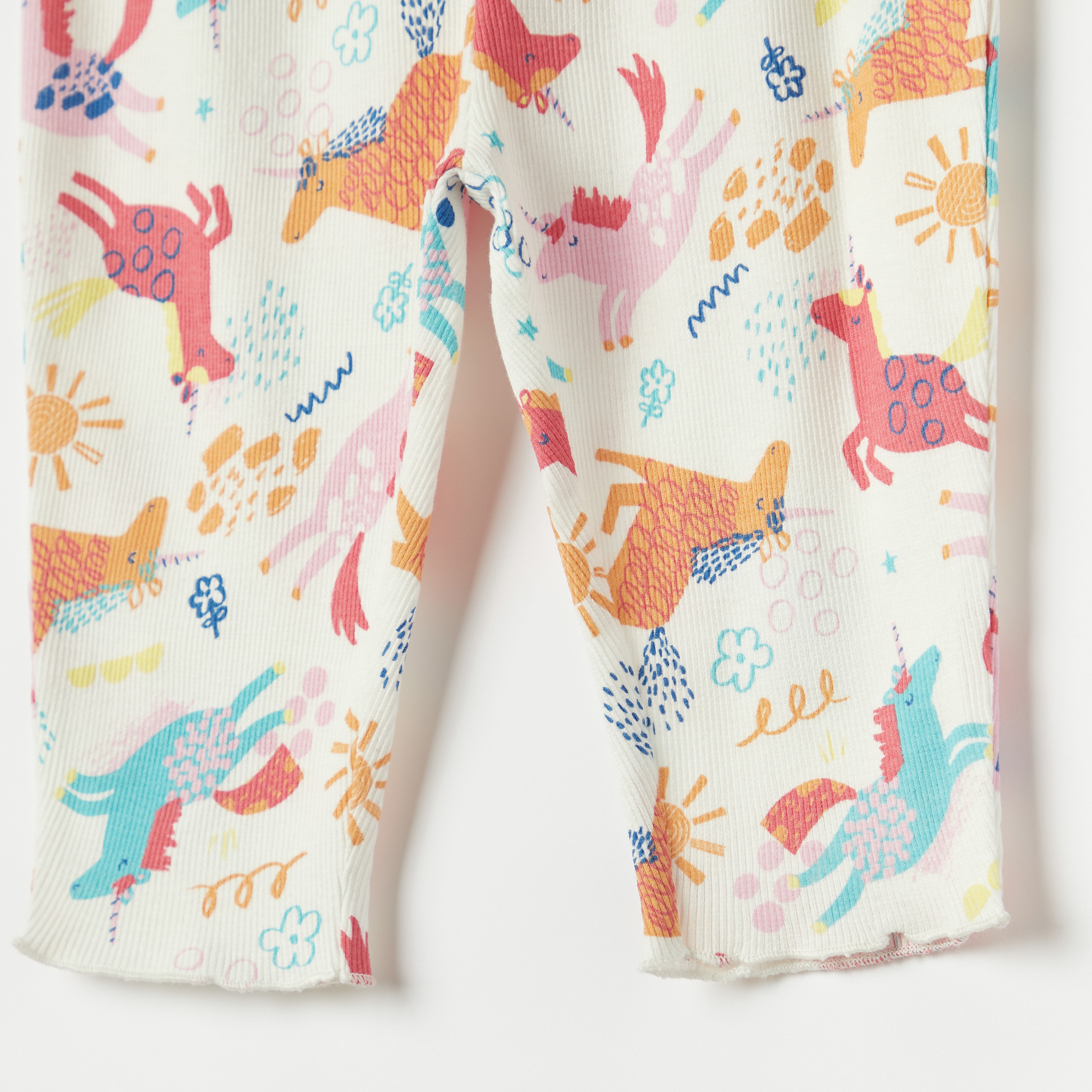 Juniors All-Over Unicorn Print Leggings with Button Detail-baby-girls-clothing-bottoms-leggings-image-3