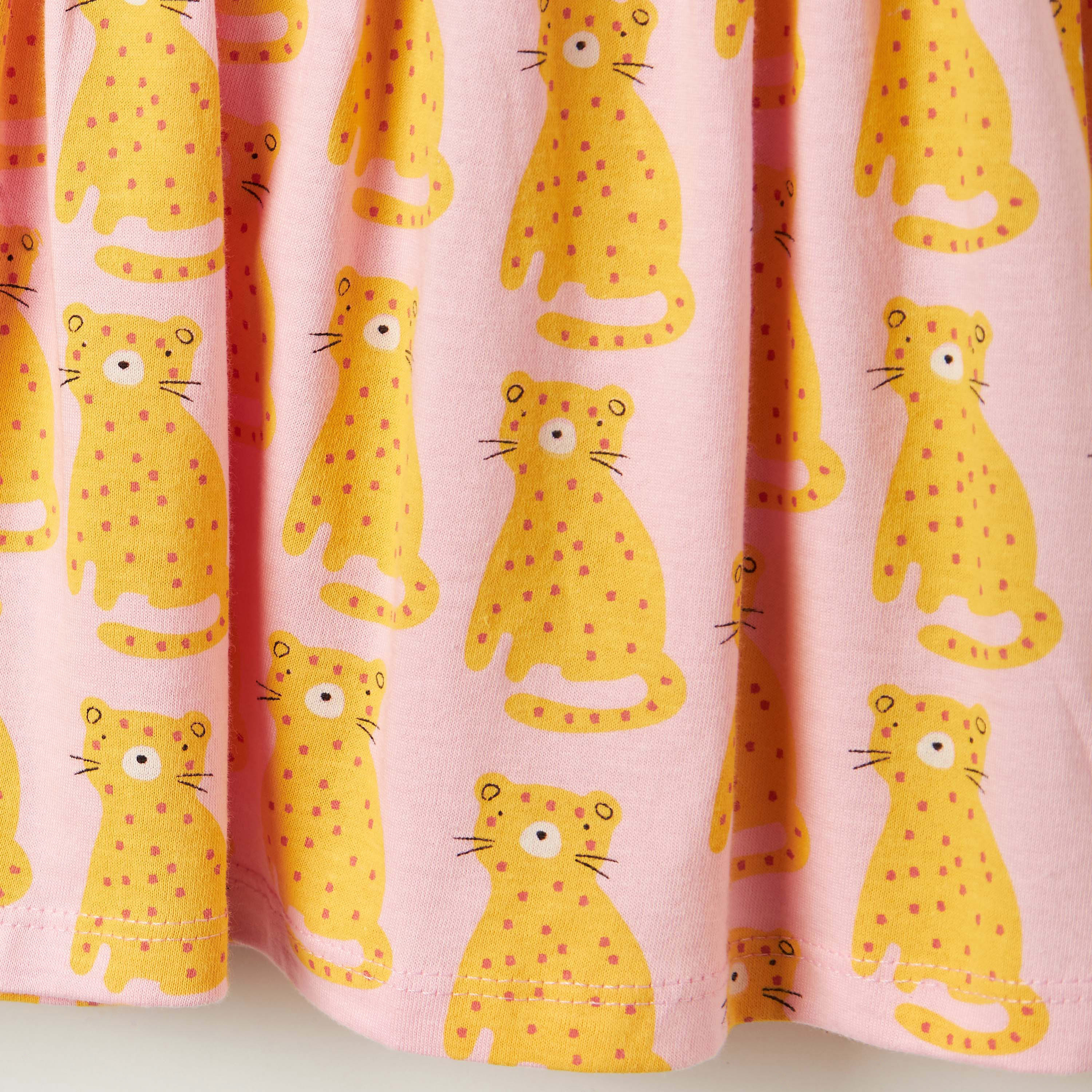 Juniors All-Over Print A-line Dress with Ruffled Sleeves-baby-girls-clothing-dressesandjumpsuits-image-3